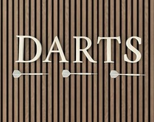 Darts Wanddeko + Pfeile weiss