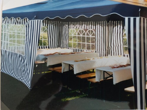 Blau weiße pavillon - ,