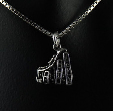 Charms Anhänger Silber Achterbahn 3D - filigran & außergewöhnlich Freizeitpark