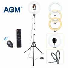 AGM 14''  LED Dimmbar Ringleuchte Ringlicht mit Stativ für Live YouTube Makeup