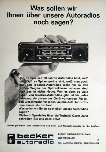 Becker grand prix autoradio - ,
