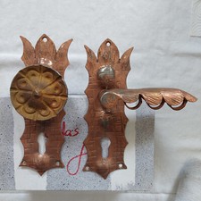 *RAR Haustür Türbeschlag Wechselgarnitur Türgriff mit Knauf und Klinke antik