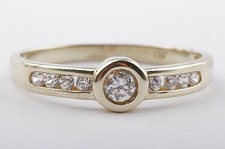 Kristall Ring 333 8K Gelb Gold