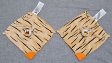 2 x KIK ERGEE SCHMUSETUCH * TIGER KATZE BEISSECKE * UNBESCHMUST * SCHNUFFELTUCH