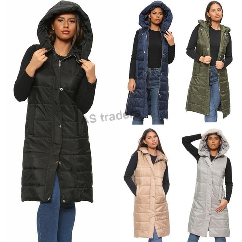 Damen long line kapuze - line,