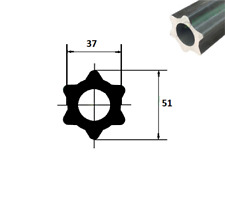 Zapfwellenprofil S4 Profilrohr Stern 51 x 37 mm. Zapfwelle Sternrohr