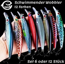 6er/12er Set Wobbler Kunstköder Raubfischköder Hecht Forelle Barsch Angeln