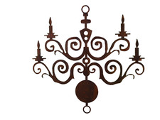 Kronleuchter Klassisch, Gartendeko, rostig aus Cortenstahl