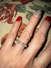 0,37 Carat Diamanten Brillanten Weißgold 585 Memory Ring 