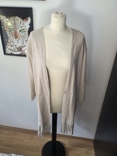 Amisu Mantel 40 Beige Fransen
