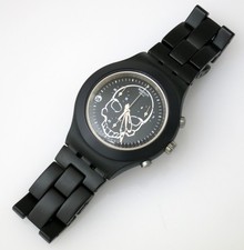 FULL BLOODED BLACK SKULL - Swatch Diaphane Chrono - SVCF4001AG - NEU