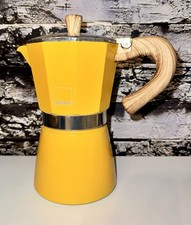 GNALI & ZANI Venezia | Espressokocher | Kaffeekocher | gelb | 6 Tassen | Camping