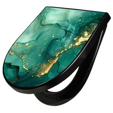 Premium WC-Sitz schwarz D-Form