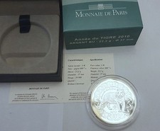 Monnaie de Paris, 10€ 2010, Tiger, Anne'e du tigre,La Fontaine, PP, COA,Zertifik