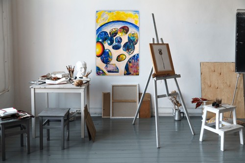 Acrylfarbenbild,Abstrakt,Eifor