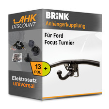 Für Ford Focus Turnier 10- BRINK Anhängekupplung abnehmbar + 13polig E-Satz AHK
