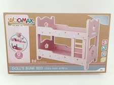 ColorBaby WOOMAX 49364 – Puppen-Etagenbett aus Holz für Puppen - ab 3 Jahren