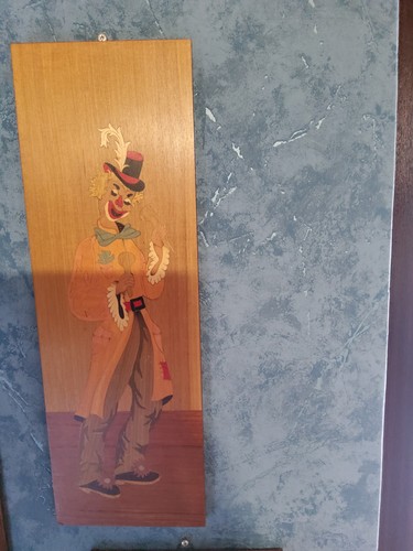 Holzbild clown - holzbild,