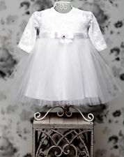 Baby Mädchen Taufkleid Hochziet Festlich Babykleid Asanti Neu Weiß
