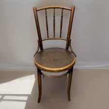 Bistrostuhl Kaffeehaus Thonet Stil Antik Art Deco Holz Prägesitz