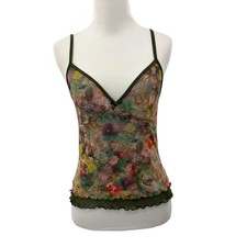 Vtg y2k mesh floral - mesh,