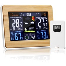 Wetterstation Digital Thermometer Außensensor Barometer Luftfeuchtigkeit Weck...