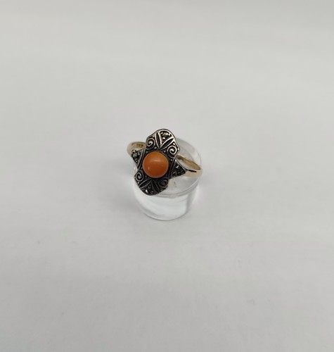 Ring antik mit koralle - ring,