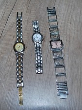 3 Armbanduhren in silberfarben