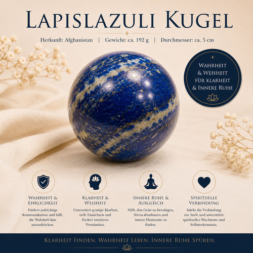 Lapislazuli kugel 192g - kugel,