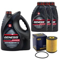Motoröl Set Lukoil Genesis 10W-40 8 Liter + Ölfilter für Audi A8 4.2 3.7 S8 4D2