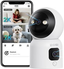 ZOSI 6MP WLAN Überwachungskamera Innen Dual Linse 360° Auto Track WIFI IP Kamera