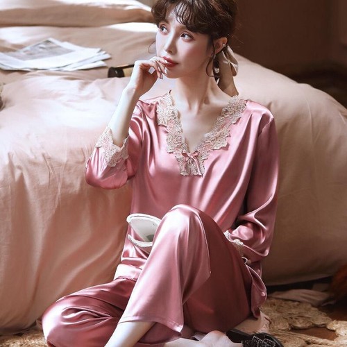 2pcs damen satin - 2pcs, nachtwäsche