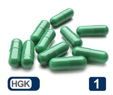 Leerkapseln 100 - 20.000 Gelatinekapseln HGK Größe 1 leere Kapseln grün
