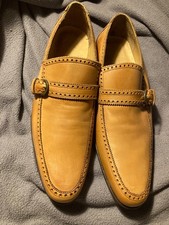 CALZATURA DE MARCHI, Leder-Slipper mit Schnalle, NEU, Grösse 44