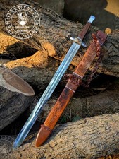 Handgeschmiedetes Wikinger Mittelalter Langschwert Sammlerstück mit Scheide