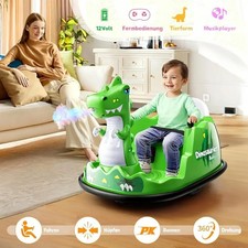 12V Kinder Autoscooter 360 Grad Spinning Kinderfahrzeug mit Fernbedienung &Musik