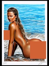 AKT NUDE Pin up NO. 775 EROTIK Bild EROTIC Art,Kunst, Grafik, Graphic, sign.