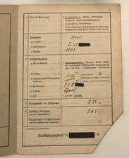 Opel Kadett 1933 Dokumente Papiere Fahrzeug Brief Typ 1290 Fahrzeugbrief WW2