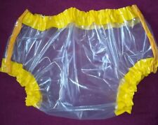 ADULT BABY  PVC SLIPS GUMMIHOSE LATEX LACK WINDELHOSE PLASTIK PANTS EINHORN L-XL