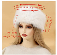 Fell Stirnband in Naturweiß