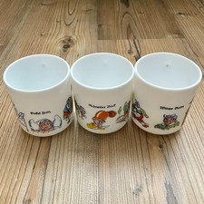 3 Arcopal France Max & Moritz Tassen Schneider Böck, Onkel Fritz, Witwe Bolte