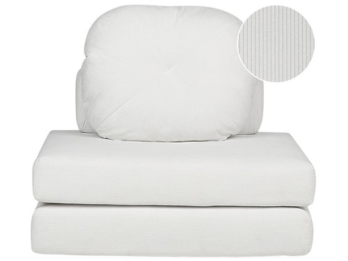 Bodensofa aus cord weiß - cord,