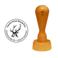 Stempel Hirsch Kopf - Geweih