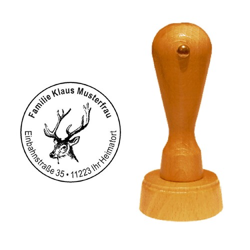 Stempel hirsch kopf geweih - hirsch,