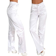 Hose Satin High Waist Nieten