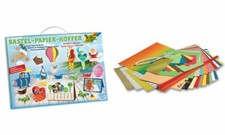 folia Bastelpapierkoffer Ganzjahr 110 Teile Bastelkoffer Bastelset Kreativset
