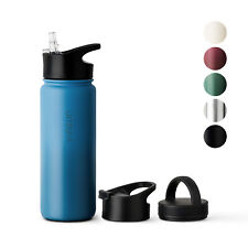 Trinkflasche Edelstahl 500ml Thermo Flasche Sport Isolierflasche Blau Vinsun