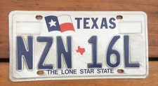 Original Texas License Plate Nummernschild mit Flagge SEHR GUT