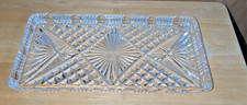 Kuchenplatte Servierplatte Bleikristall Teller handgeschliffen 31 x 15 cm