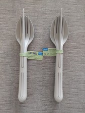 2 Stück Koziol Besteck-Set 3-tlg. Klikk, To-Go-Besteck, Kunststoff, Camping